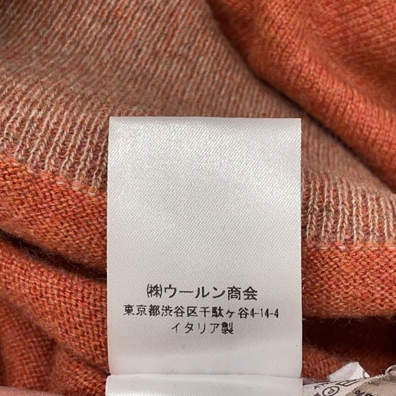 Brunello Cucinelli Orange Cashmere 100 Cleanneck Long Sleeve Knit Pull Over 46