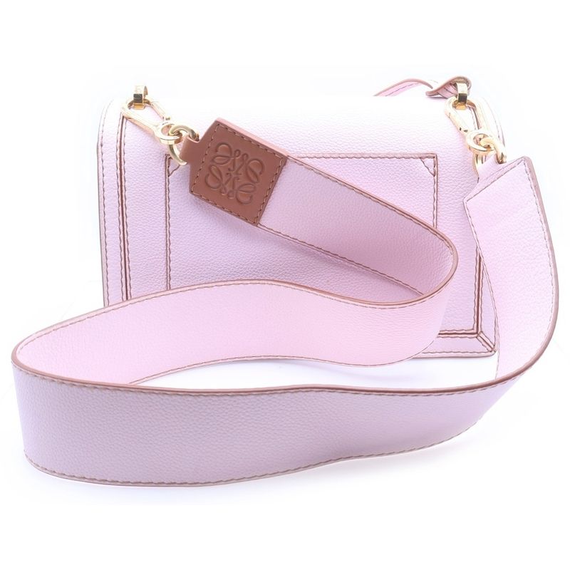 Loewe Barcelona Shoulder Bag Light Pink Leather Gold