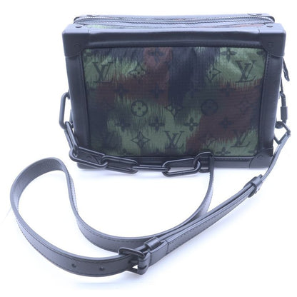 Louis Vuitton Monogram Camouflage Soft Trunk Nylon Leather Shoulder Bag Black