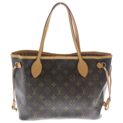 Louis Vuitton Neverfull PM Monogram Leather Hand Tote Gold Brown