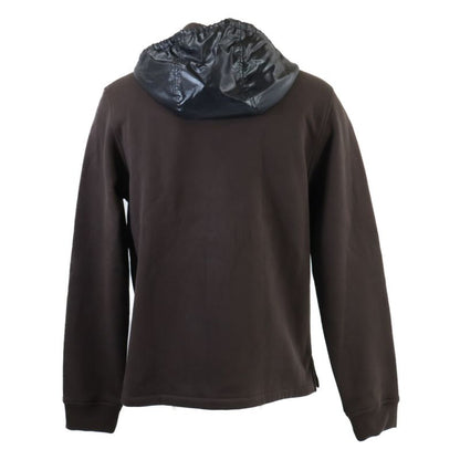 Hermes Nylon Trim Zip Up Hoodie