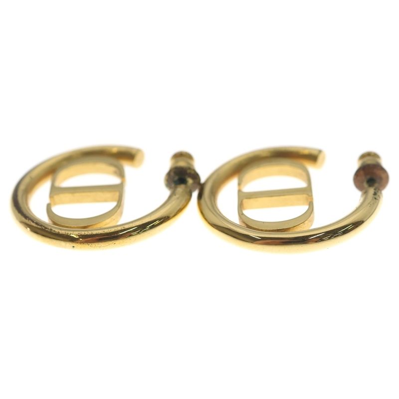 Dior Cdlogo Montane Hoop Earrings Gold