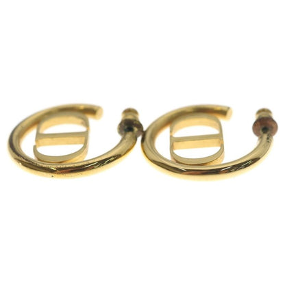 Dior Cdlogo Montane Hoop Earrings Gold