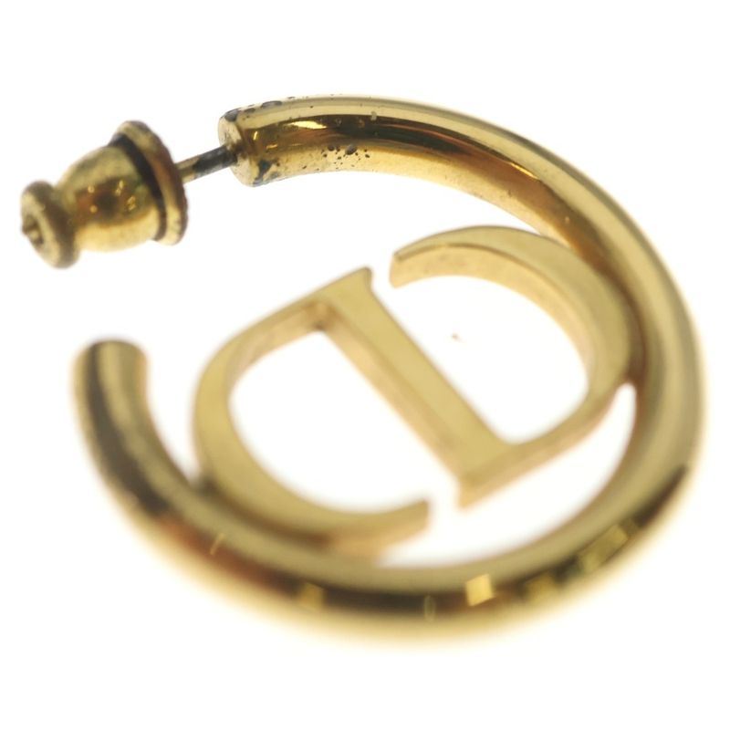 Dior Cdlogo Montane Hoop Earrings Gold
