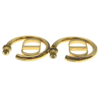 Dior Cdlogo Montane Hoop Earrings Gold