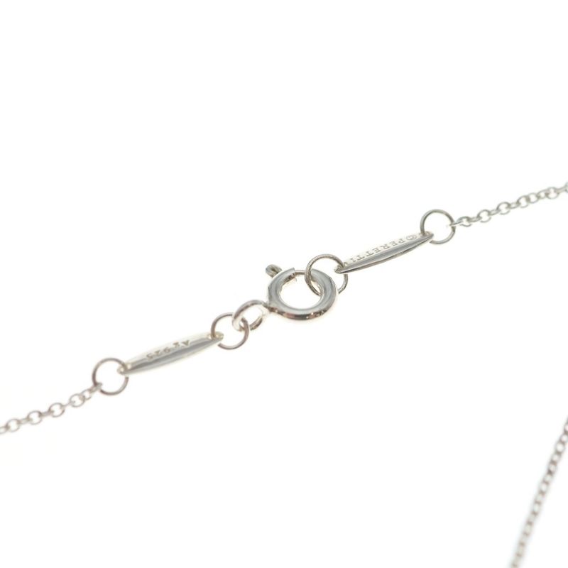 Tiffany & Co by the Yard Aquamarine Necklace Pendant Chain Silver Light Blue