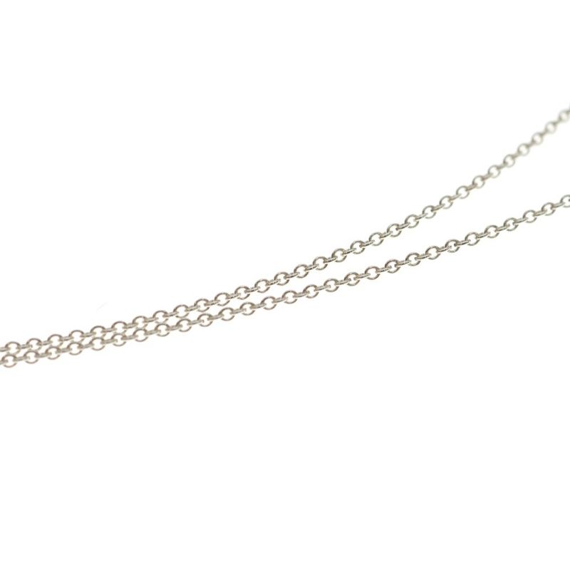 Tiffany & Co by the Yard Aquamarine Necklace Pendant Chain Silver Light Blue