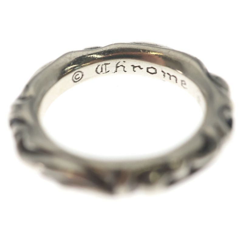 Chrome Hearts Scrl Band Scroll Ring Silver