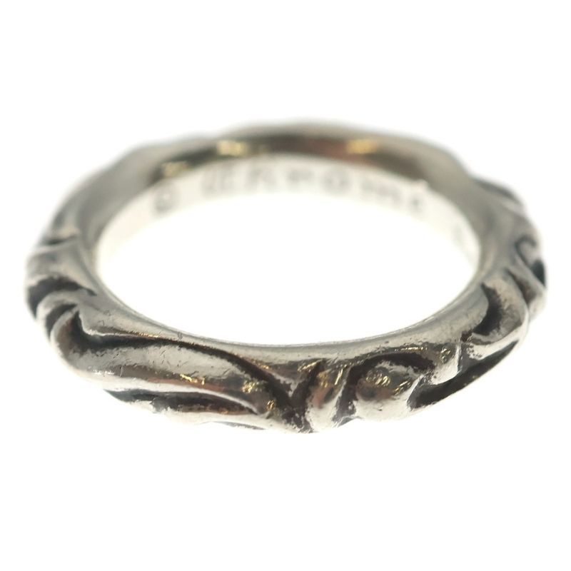 Chrome Hearts Scrl Band Scroll Ring Silver