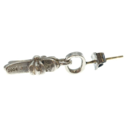 Chrome Hearts Bby Pprchn Baby Fat Cross Drop Earrings Silver