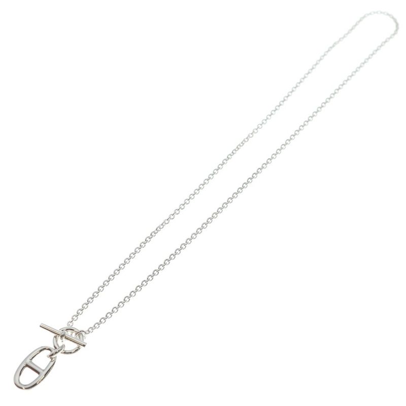 Hermes Chaine D'ancre Amulet Necklace Pendant Chain Silver