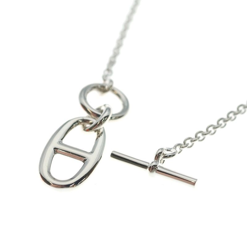 Hermes Chaine D'ancre Amulet Necklace Pendant Chain Silver