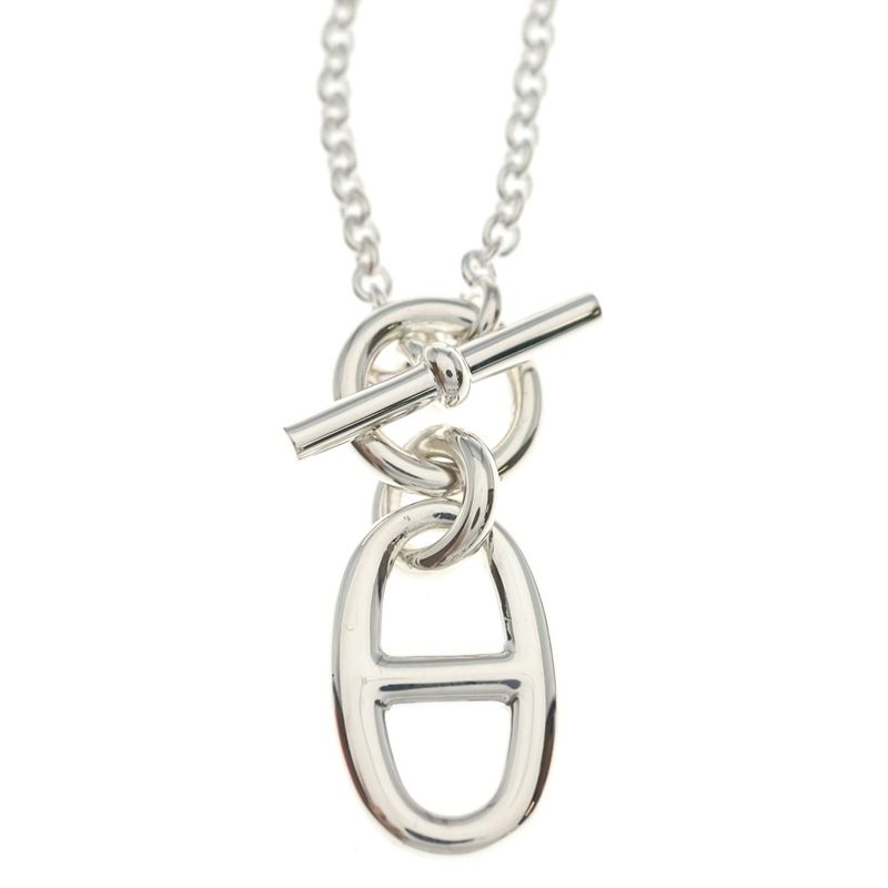 Hermes Chaine D'ancre Amulet Necklace Pendant Chain Silver