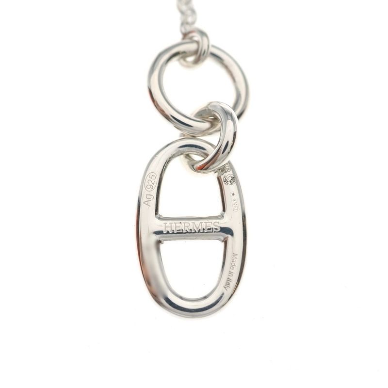 Hermes Chaine D'ancre Amulet Necklace Pendant Chain Silver