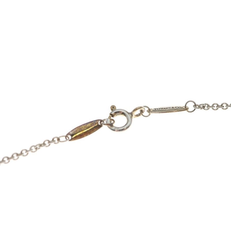 Tiffany & Co Mesh Fringe Pearl Necklace Pendant Chain Silver