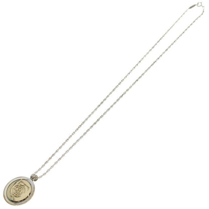 Tiffany & Co Logo Coin Necklace Pendant Chain Gold Silver