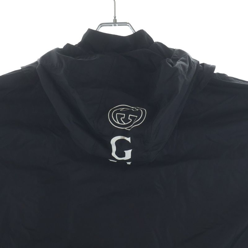 Gucci Vintage Logo Nylon Cape Raincoat Black