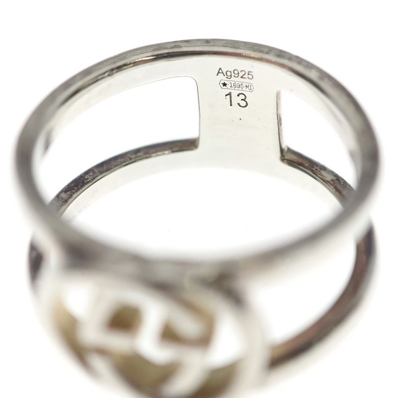 Gucci Interlocking Ring 925 Sterling Silver