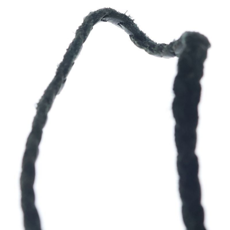Chrome Hearts Leather Braid Scroll Necklace Black Silver