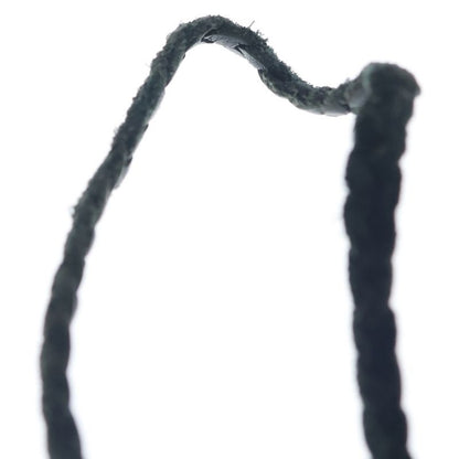 Chrome Hearts Leather Braid Scroll Necklace Black Silver