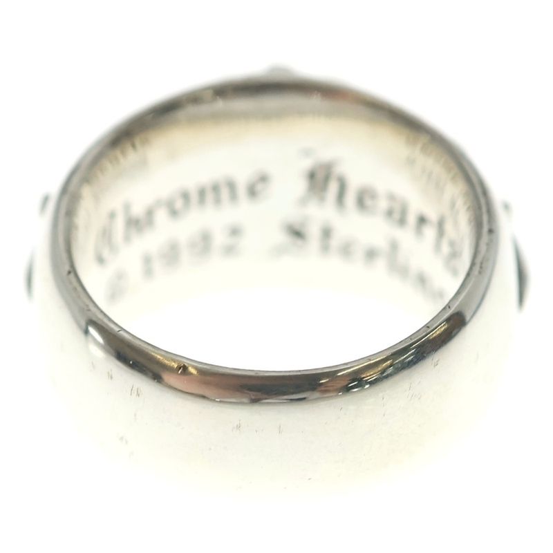 Chrome Hearts Flrl Crs Floral Cross Ring Silver