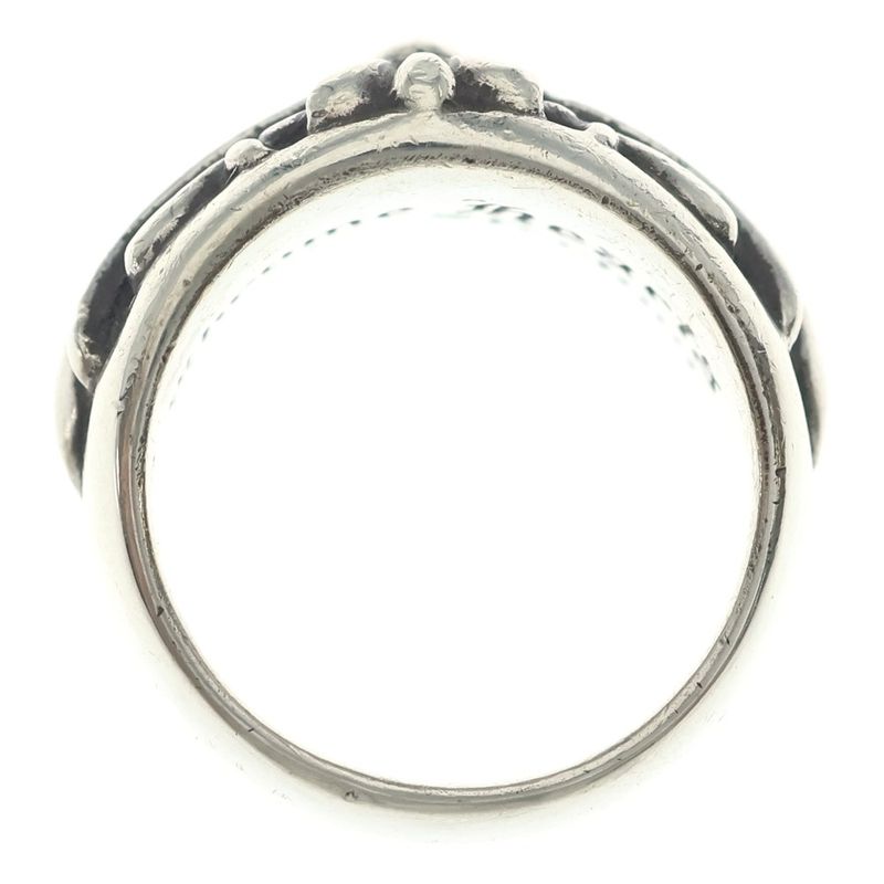 Chrome Hearts Flrl Crs Floral Cross Ring Silver