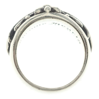 Chrome Hearts Flrl Crs Floral Cross Ring Silver