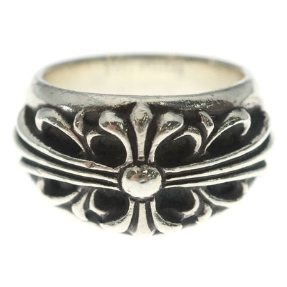 Chrome Hearts Flrl Crs Floral Cross Ring Silver