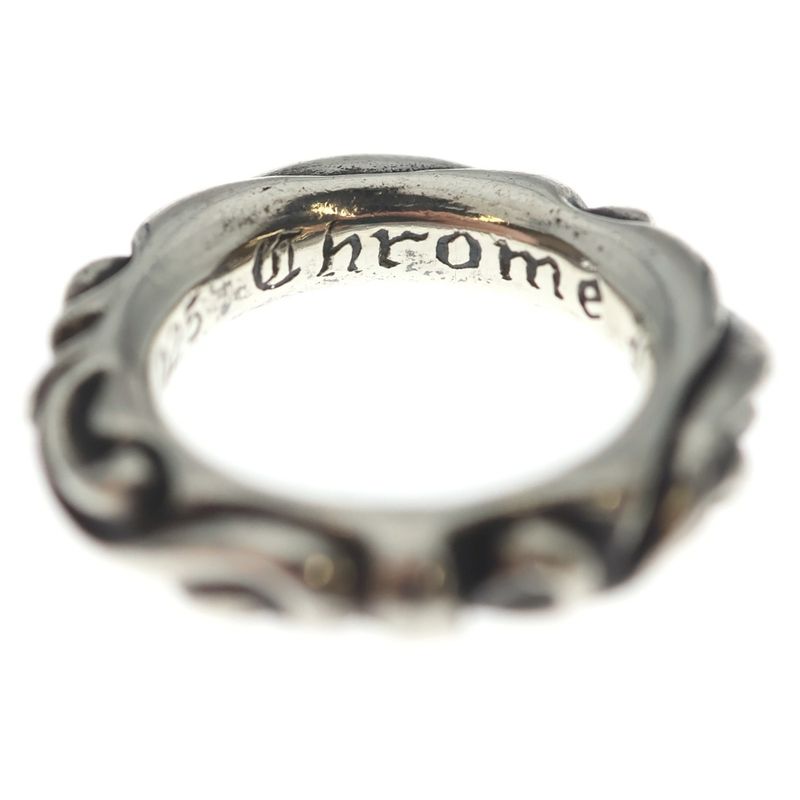 Chrome Hearts Scrl Band Scroll Ring Silver