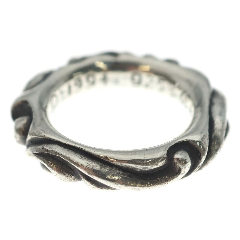 Chrome Hearts Scrl Band Scroll Ring Silver
