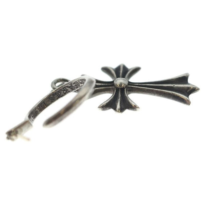 Chrome Hearts Tiny CH Cross Hoop Earrings Silver
