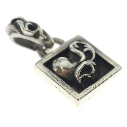 Chrome Hearts Framed Heart Charm Pendant Top Silver