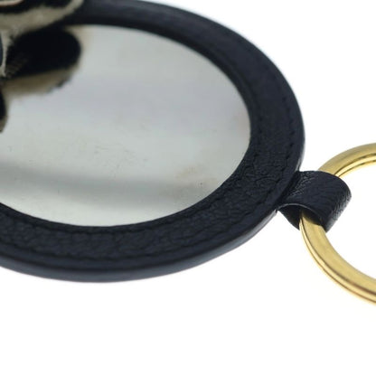 Miu Miu Panda Motif Bag Charm Key Ring Black White