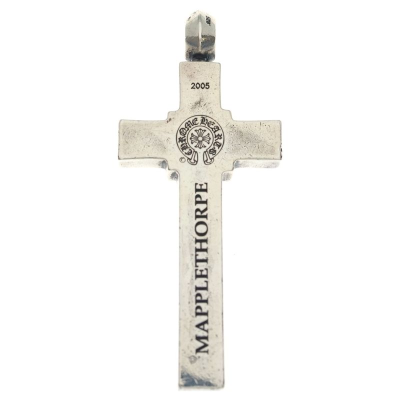 Chrome Hearts Mapple Thorpe Crs LG Maple Cross Pendant Top Silver