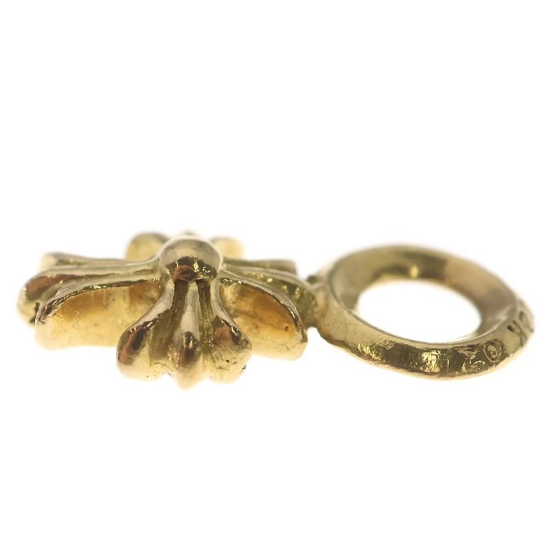 Chrome Hearts 22k Stack CH Cross Charm Gold Keychain
