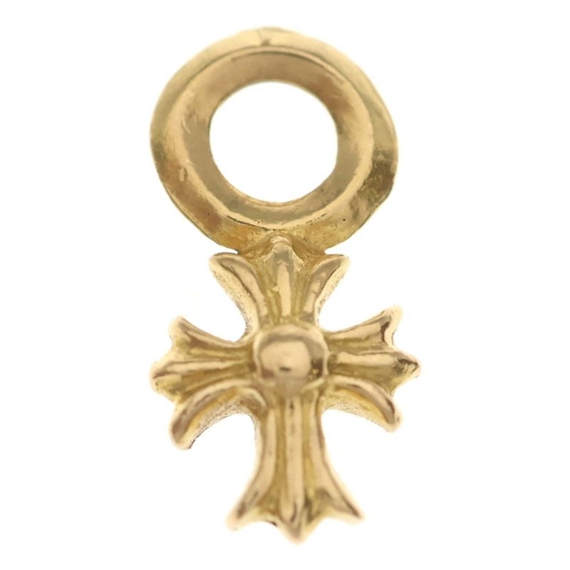 Chrome Hearts 22k Stack CH Cross Charm Gold Keychain