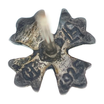 Chrome Hearts No2 CH Pls CH Plus Stud Earrings Silver