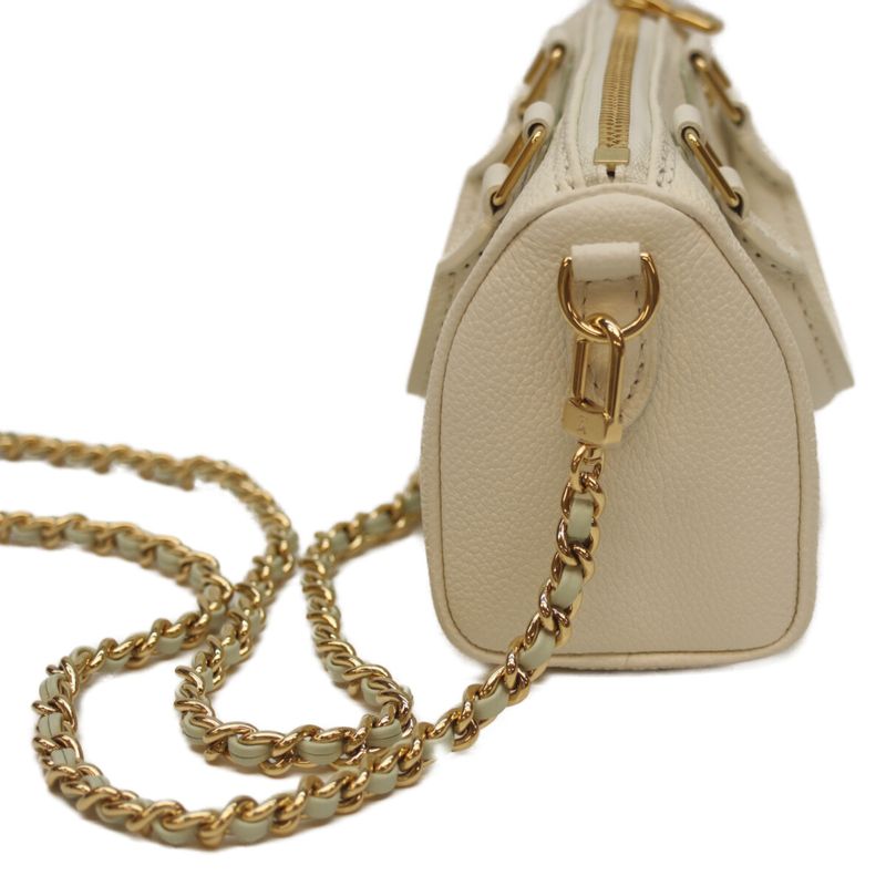 Louis Vuitton Monogram Empreinte Bicolor Late White Nano Speedy