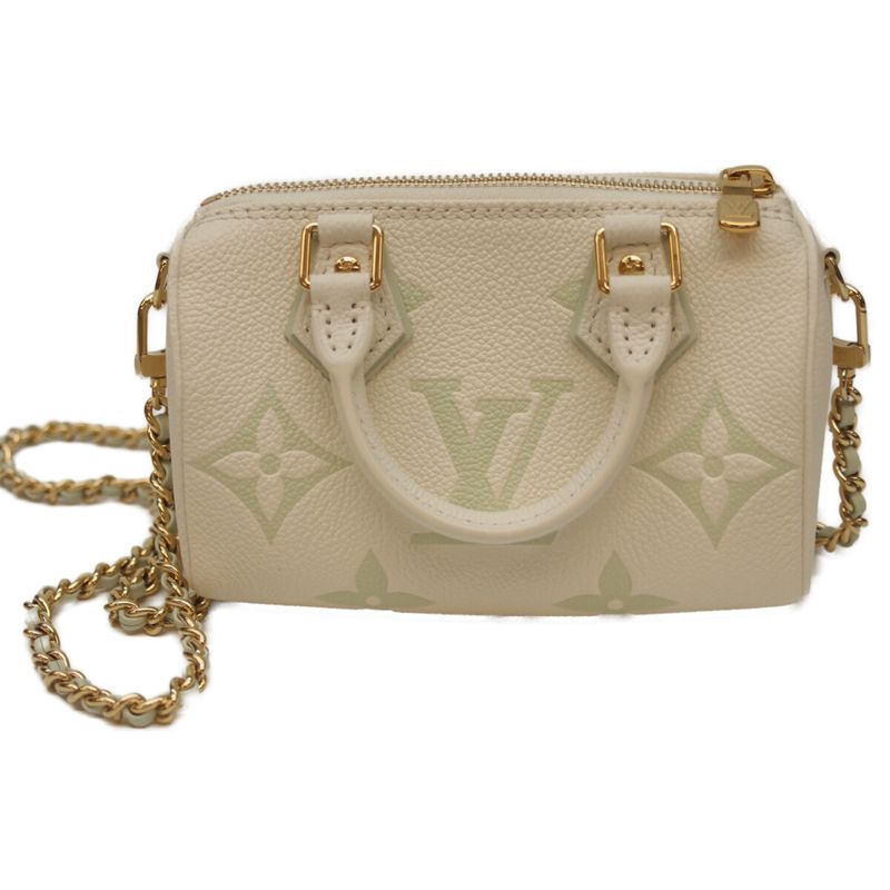 Louis Vuitton Monogram Empreinte Bicolor Late White Nano Speedy