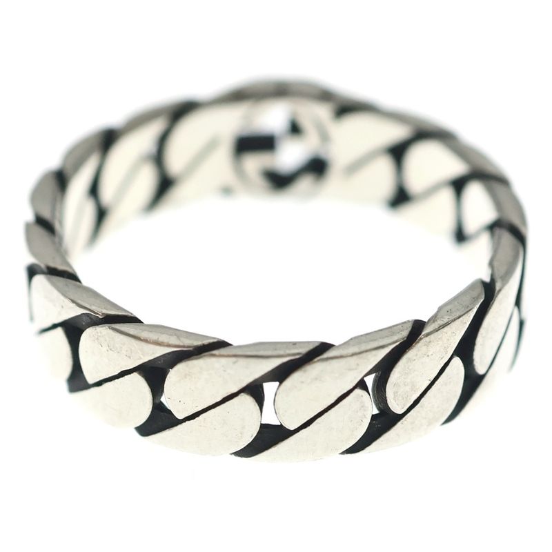 Gucci Interlocking Wide Ring Silver