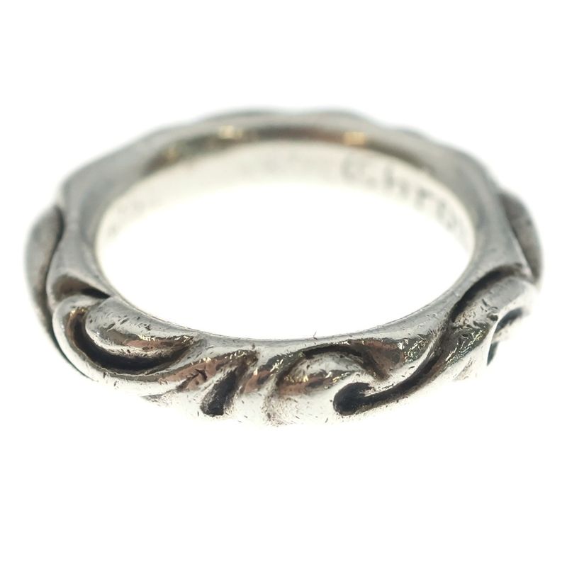 Chrome Hearts Scrl Band Scroll Ring Silver