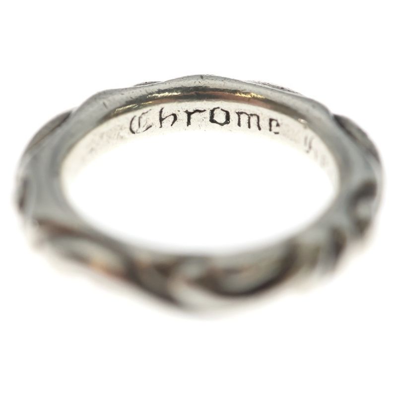 Chrome Hearts Scrl Band Scroll Ring Silver