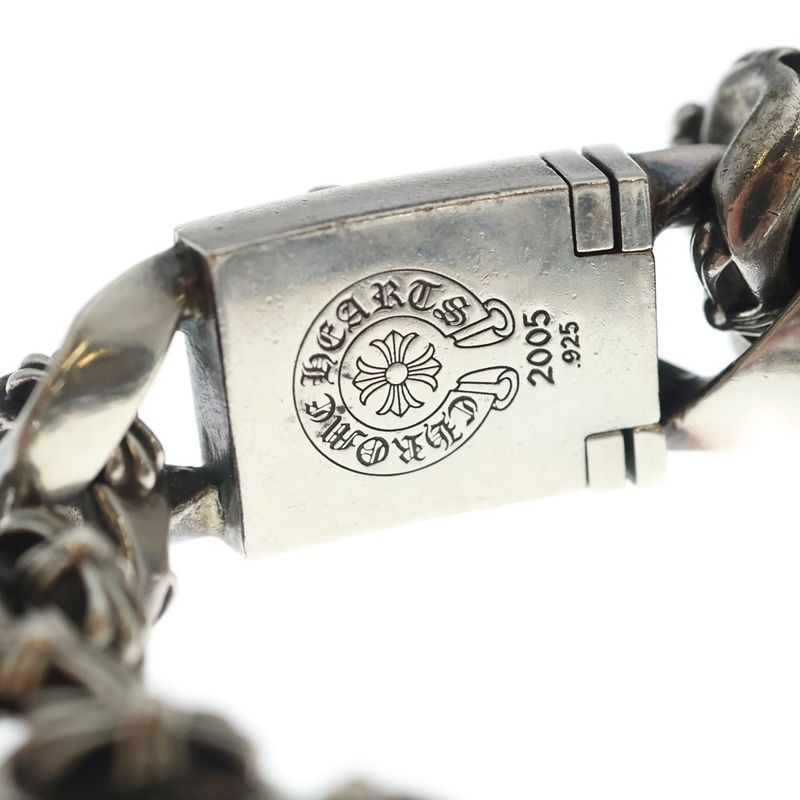 Chrome Hearts EX Fncy Chx Large Box ID Silver Bracelet