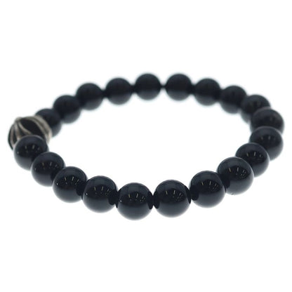 Chrome Hearts 8 mm Bead CH Plus Ball 8 mm Bracelet Black Silver