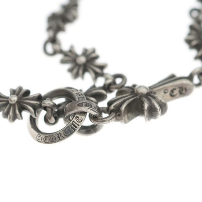 Chrome Hearts Chke Chn Tnye CH Crs Tiny-e Chok Chain Rosary Necklace Silver