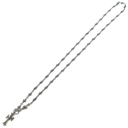 Chrome Hearts Chke Chn Tnye CH Crs Tiny-e Chok Chain Rosary Necklace Silver