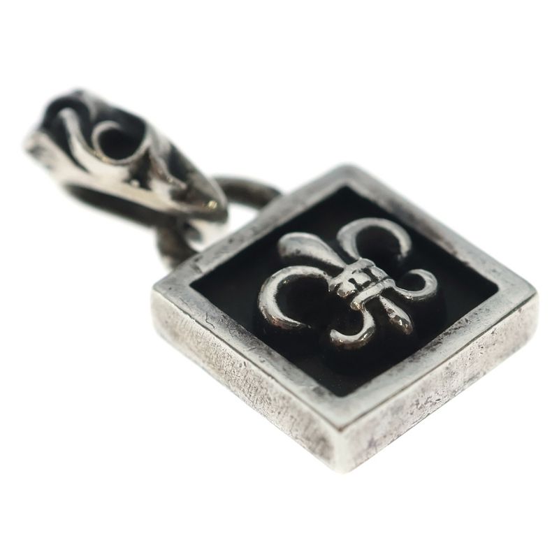 Chrome Hearts Framed BS Fluer Charm Pendant Top Silver