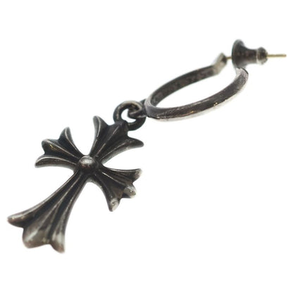 Chrome Hearts Tiny CH Cross Hoop Earrings Silver