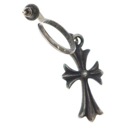 Chrome Hearts Tiny CH Cross Hoop Earrings Silver