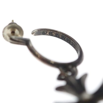 Chrome Hearts Tiny CH Cross Hoop Earrings Silver